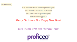 Christmas Greeting from Proficeo