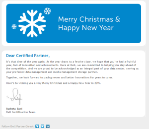 Christmas Greeting from Dell