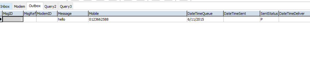 SMS Stuck in Outbox Table