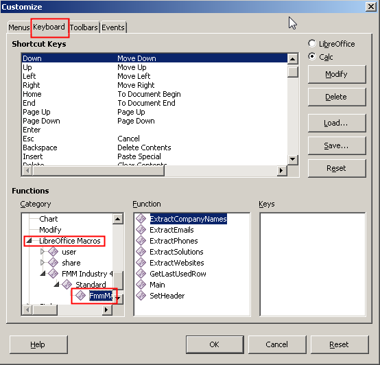 How to Assign a short-cut key (hotkey) for a LibreOffice Macro | MOBITEK  System Corporate Blog